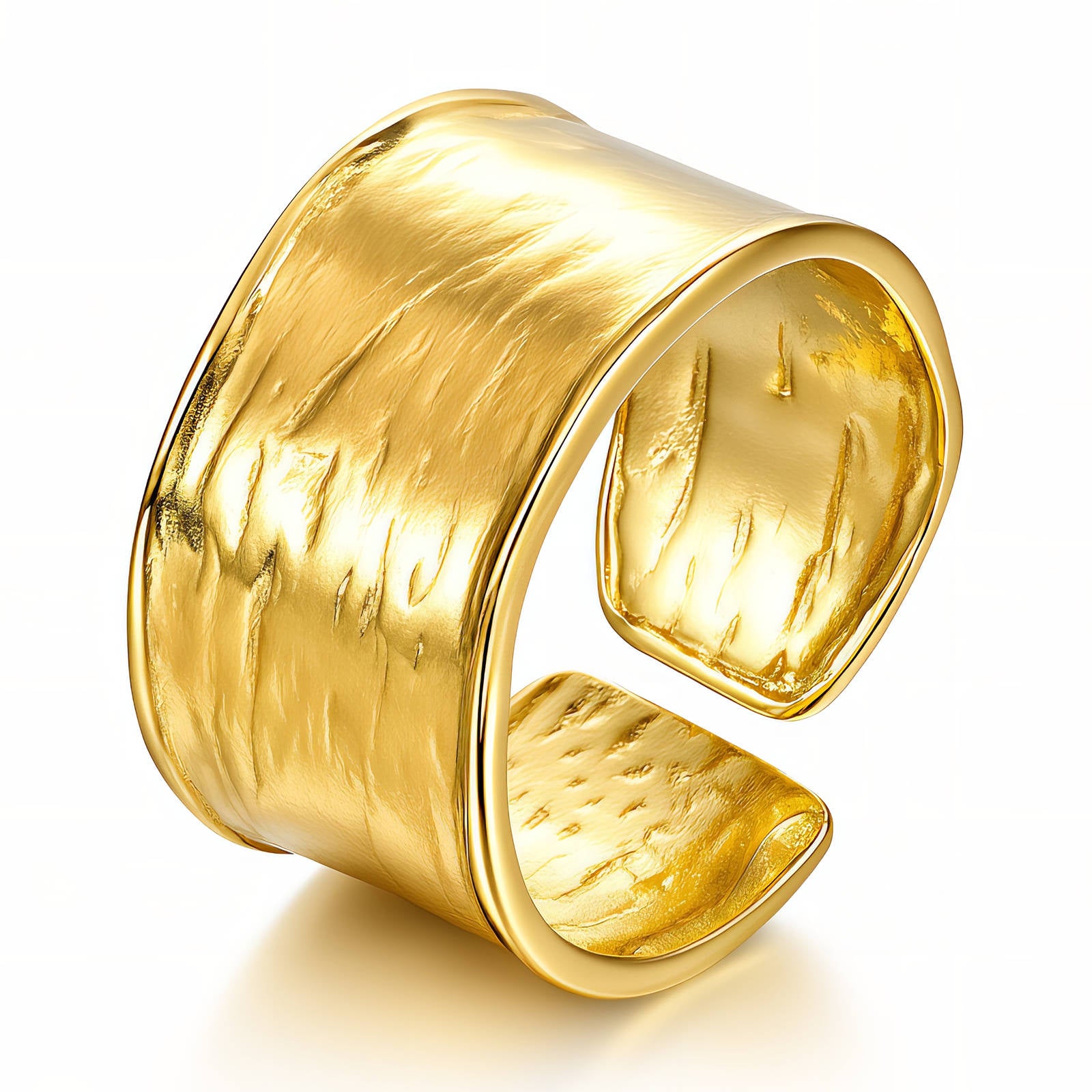 Ring, 18 Karat vergoldeter Stahl