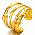 Ring, 18 Karat vergoldeter Stahl