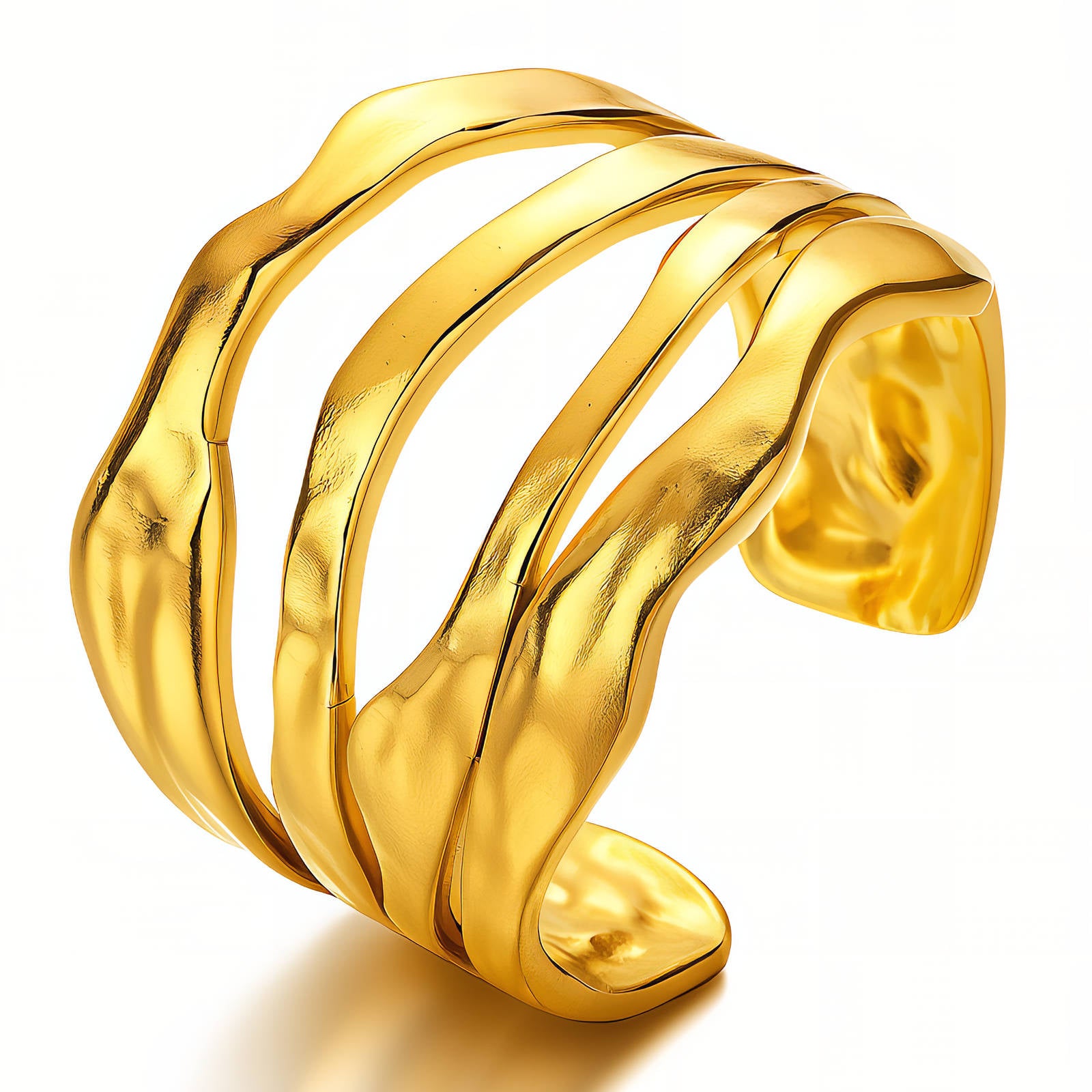 Ring, 18 Karat vergoldeter Stahl