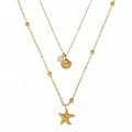 Collar, acero chapado en oro de 18 quilates