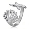 Ring „Seestern und Muschel“, Edelstahl