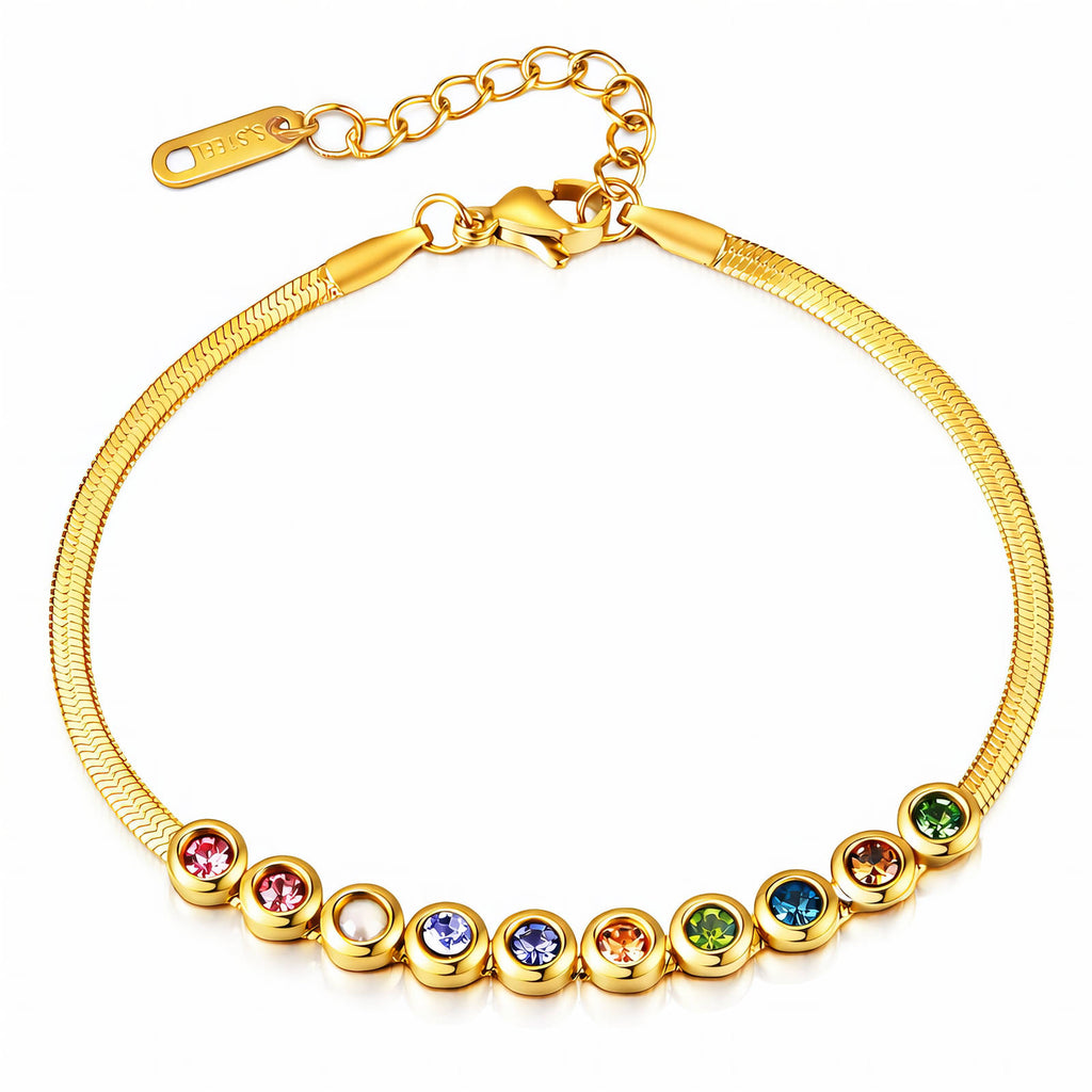 Armband, 18 Karat vergoldeter Stahl