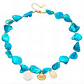 Collar "Conchas", acero chapado en oro de 18 quilates