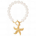 Seestern Armband, 18K vergoldeter Stahl