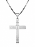 Herren Kreuzkette "Faith" Edelstahl